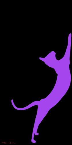 ORIENTAL Mauve Oriental cat Showroom - Inkjet on plexi, limited editions, numbered and signed. Wildlife painting Art and decoration. Click to select an image, organise your own set, order from the painter on line